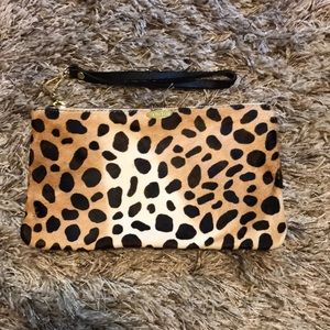 ANIMAL PRINT DEER SKIN Clutch/Wristlet